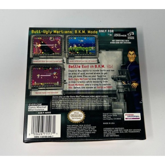 Butt-Ugly Martians B.K.M. Battles (Nintendo Game Boy Advance, 2002) COMPLETE BOX - Picture 3 of 10